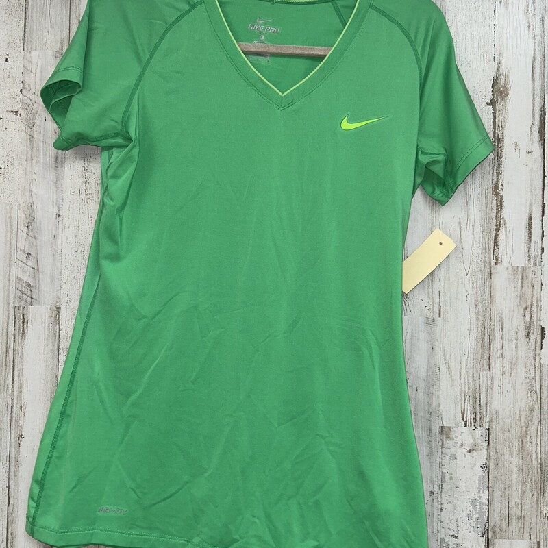 L Green Logo Vneck Tee