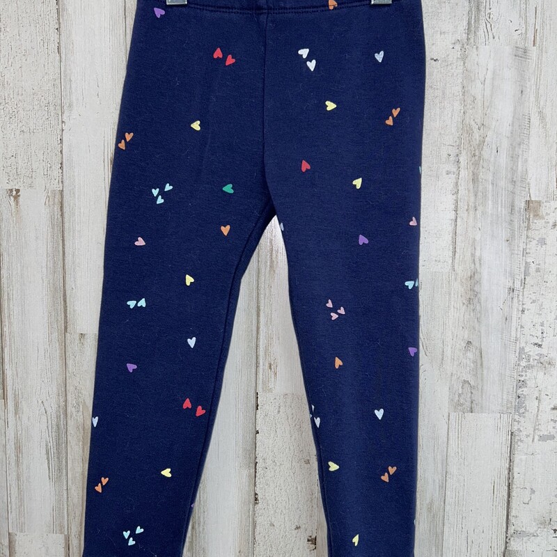 4T Navy Heart Sweatpants, Navy, Size: Girl 4T