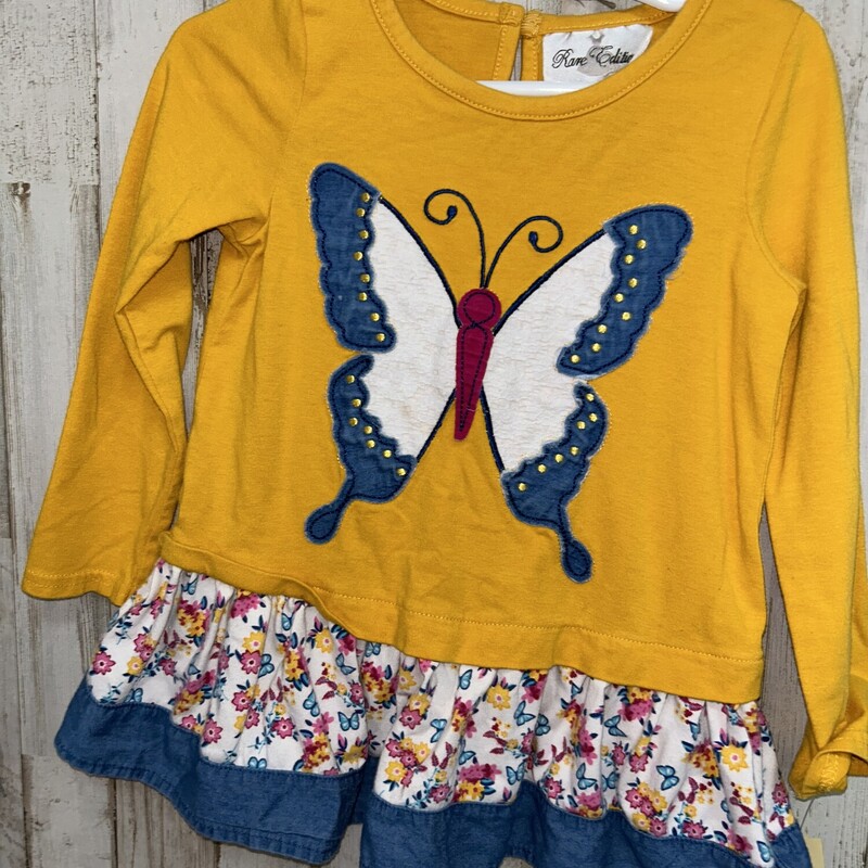 4T Yellow Butterfly Tunic