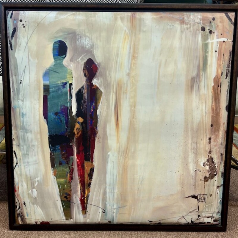 Couples Imprint Canvas
By Kelsey Hochstatter
Brown Wood Frame
Tan, Blue, Red, Black
Size: 32x32H