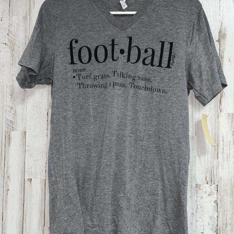 M Grey Football Tee, Grey, Size: Ladies M