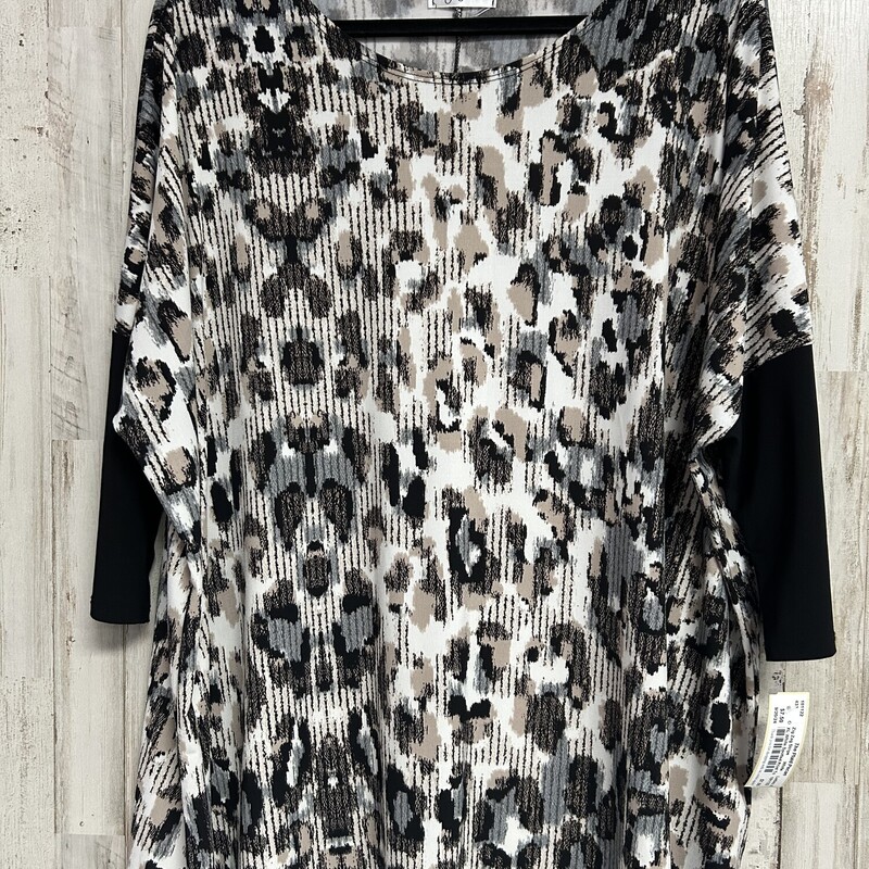 XL White Spotted Print To, White, Size: Ladies XL