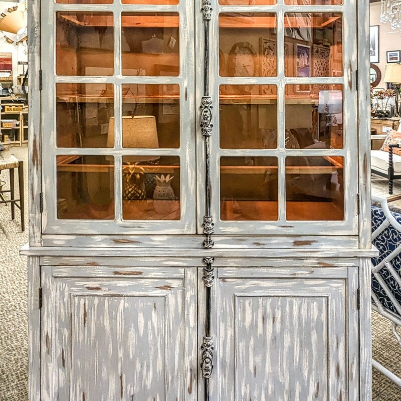 Lit Wood Display Cabinet