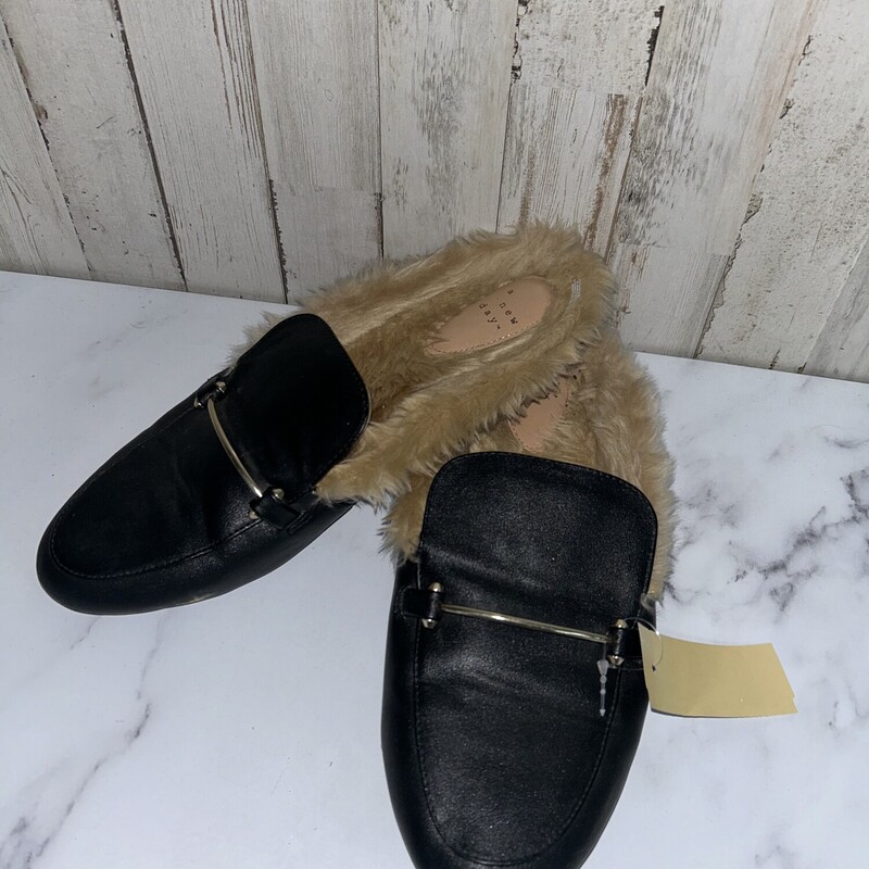 A10 Black Fur Slides