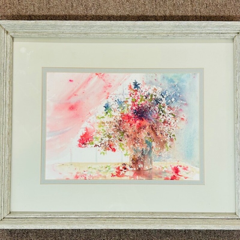 Watercolor Florals In Vase Print
Pink Blue White Size: 21.5 x 17.5H