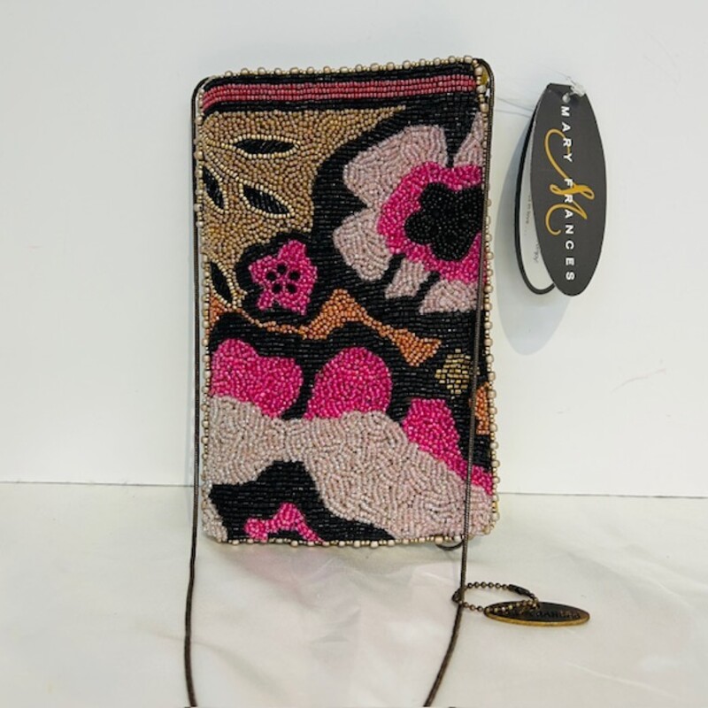 Mary Frances Beaded Floral Handbag
Pink Black Gold Size: 5 x 7.5H