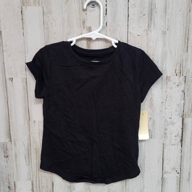 4/5 Black Cotton Tee