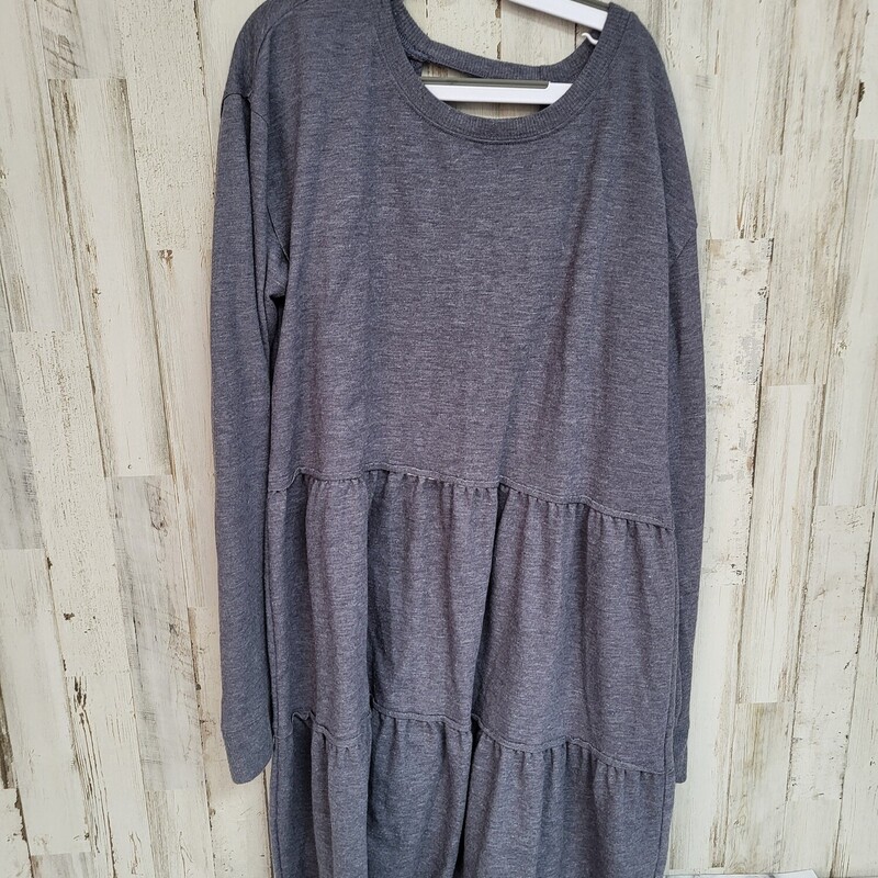 14/16 Grey Tier Dress, Grey, Size: Girl 10 Up