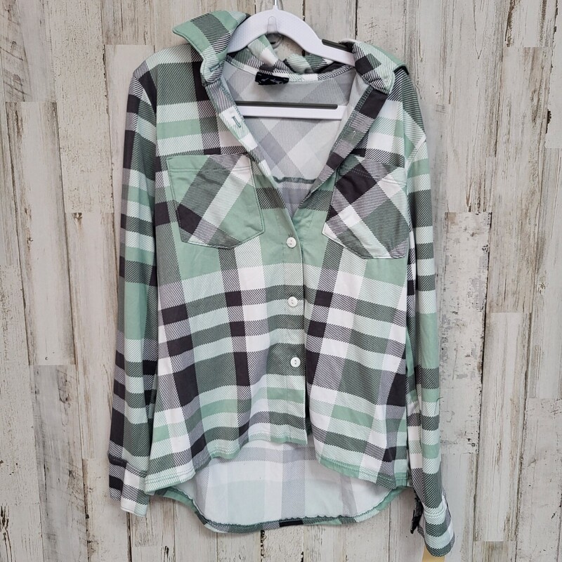 7/8 Green Plaid Flannel