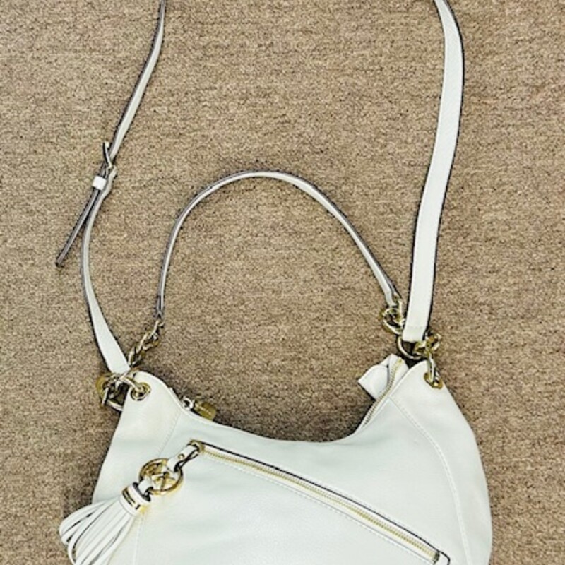 Michael Kors Tassel Charm Convertible Handbag
White Gold
Size: 11x9H