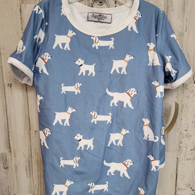 10 2pc Blue Dog Print Set