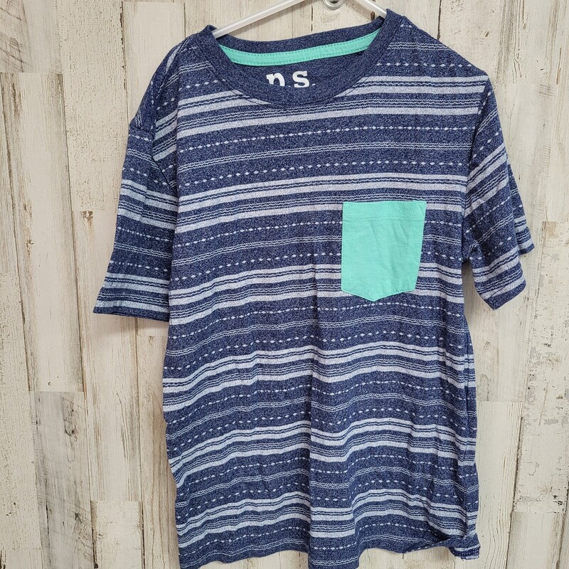 10 Blue Stripe Pocket Tee