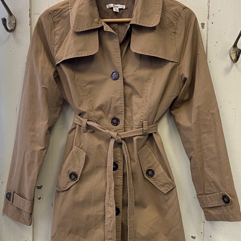 Tan Bttn Trench Coat