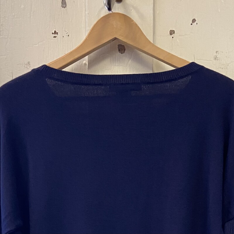 Indigo Ruffle Slve Sweater<br />
Indigo<br />
Size: Small