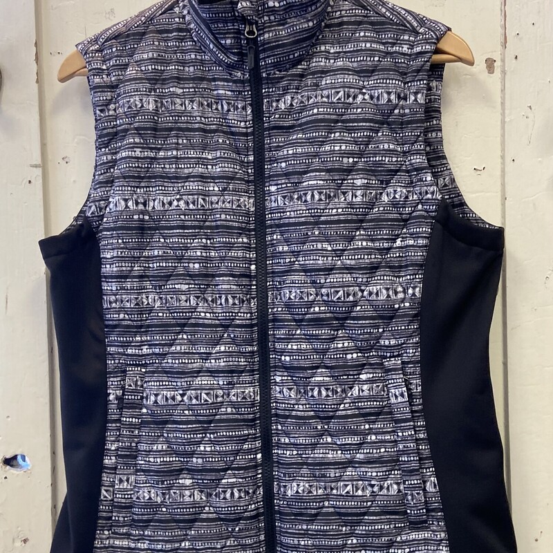 Blk/gry/b Quilted Vest