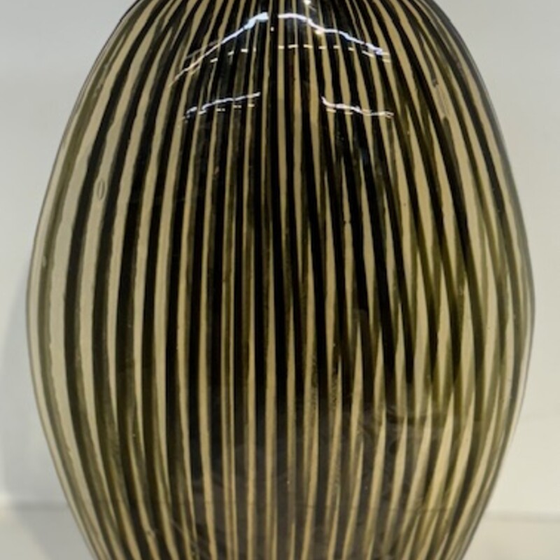 Glass Striped Vase
Brown
Size: 7.5 x13.5 H