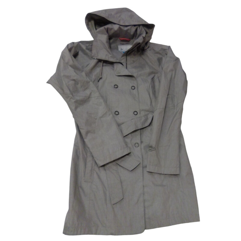 Long Rain Coat Light Grey