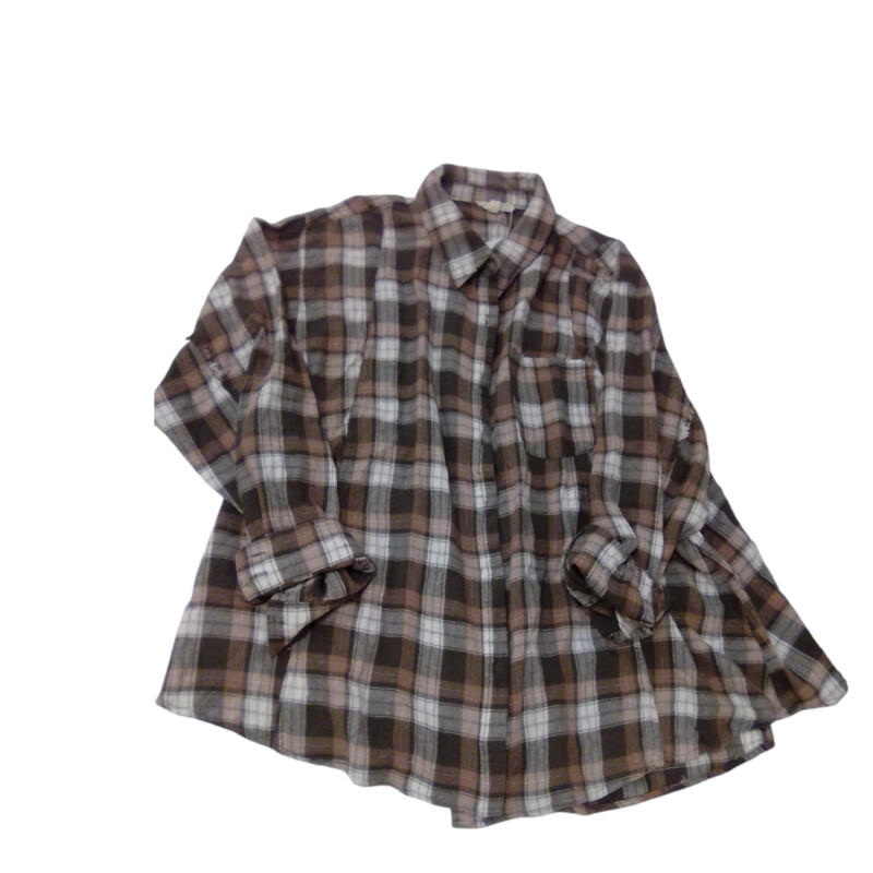 Brown/grey/white Plaid