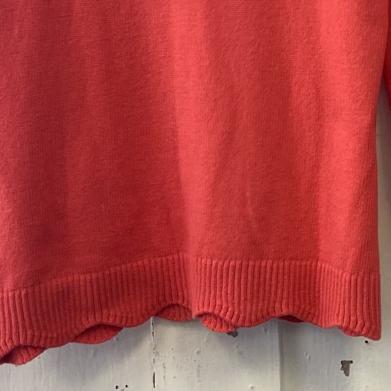 Coral Scallop Sweater
Coral
Size: Medium