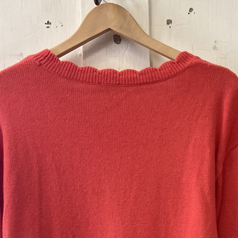 Coral Scallop Sweater
Coral
Size: Medium