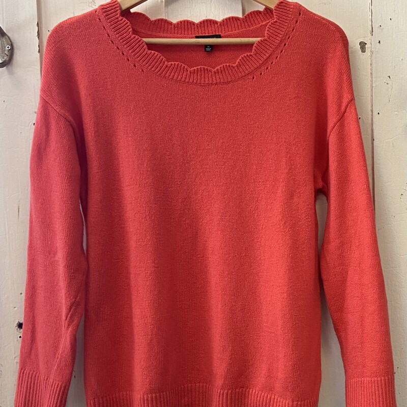 Coral Scallop Sweater