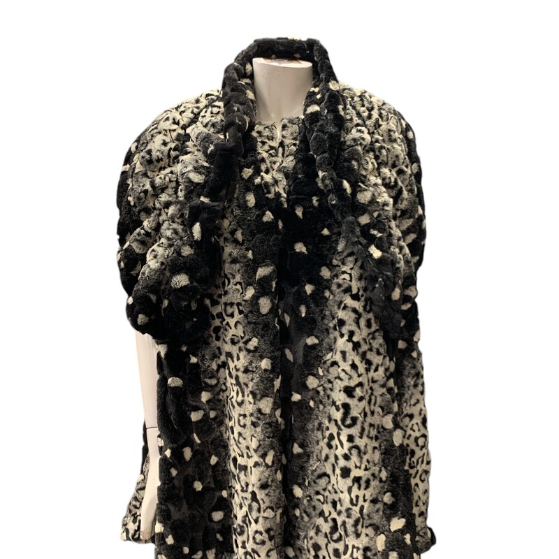 Natori Cape W Scarf, Blk/whit, Size: XL