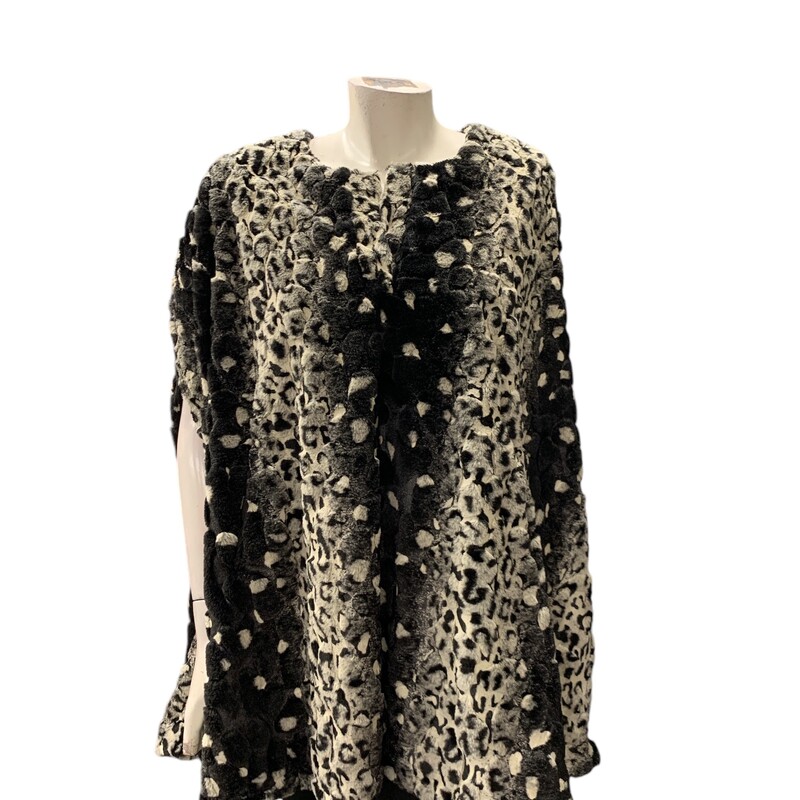 Natori Cape W Scarf, Blk/whit, Size: XL