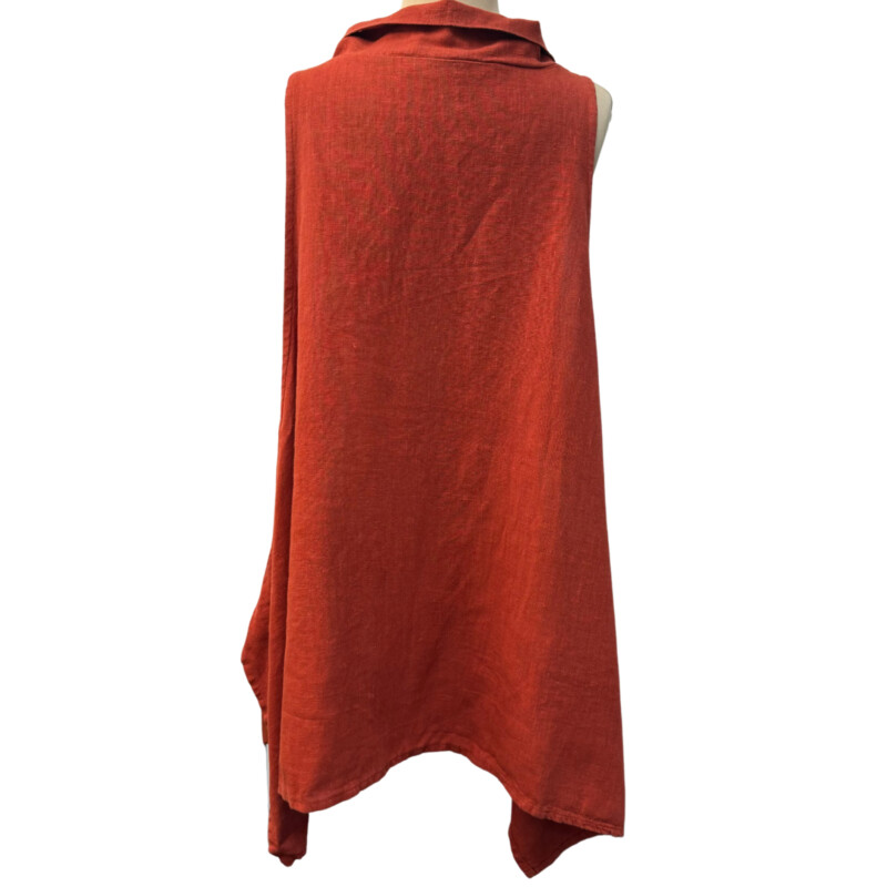 Bryn Walker Tunic Topper<br />
100% LINEN<br />
Color: Pumpkin Spice<br />
Size: XL