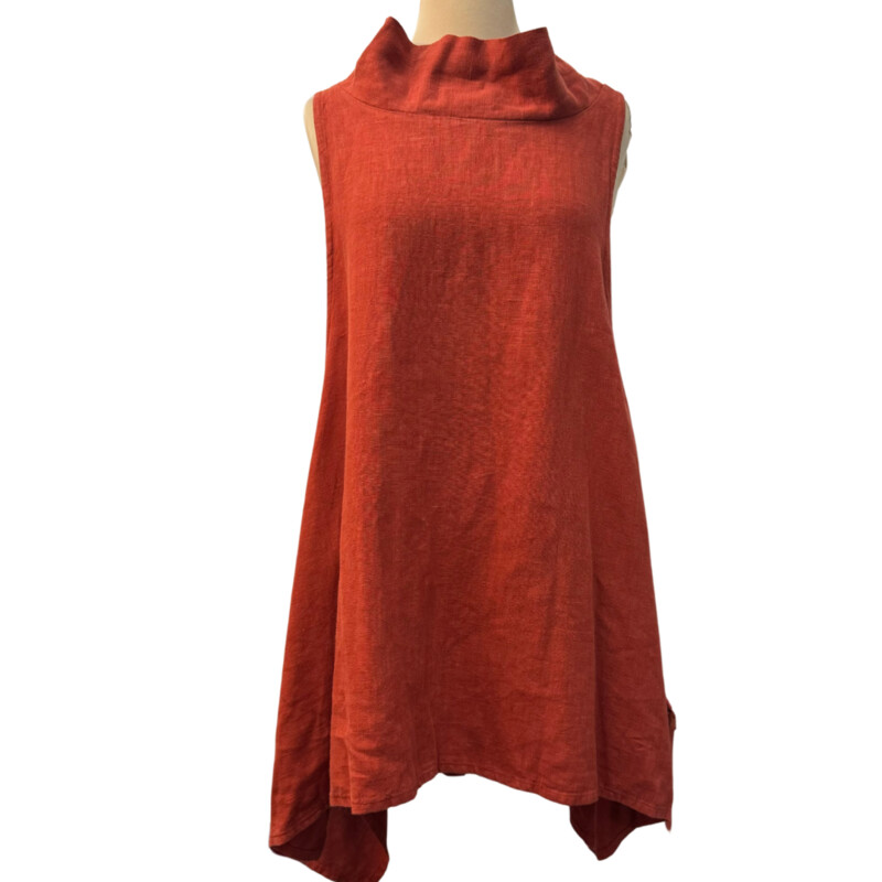 Bryn Walker Tunic Topper<br />
100% LINEN<br />
Color: Pumpkin Spice<br />
Size: XL