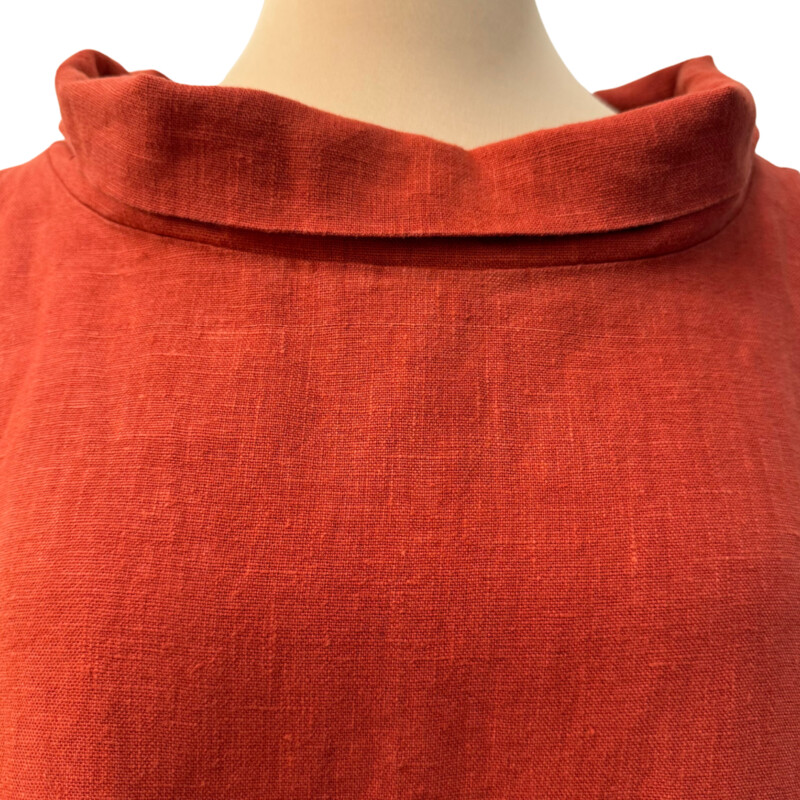 Bryn Walker Tunic Topper<br />
100% LINEN<br />
Color: Pumpkin Spice<br />
Size: XL