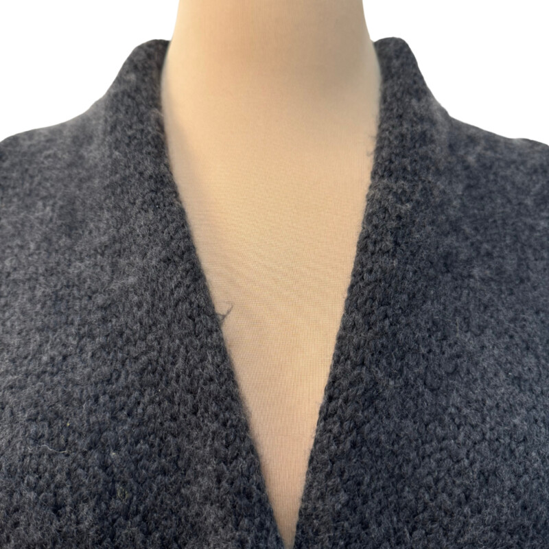 NEW Eileen Fisher Cocoon Cardigan<br />
Limited Edition<br />
60% Merino Wool 25% Cashmere 15% Silk<br />
Color: Dark Gray<br />
Size: Large<br />
Retails for $898