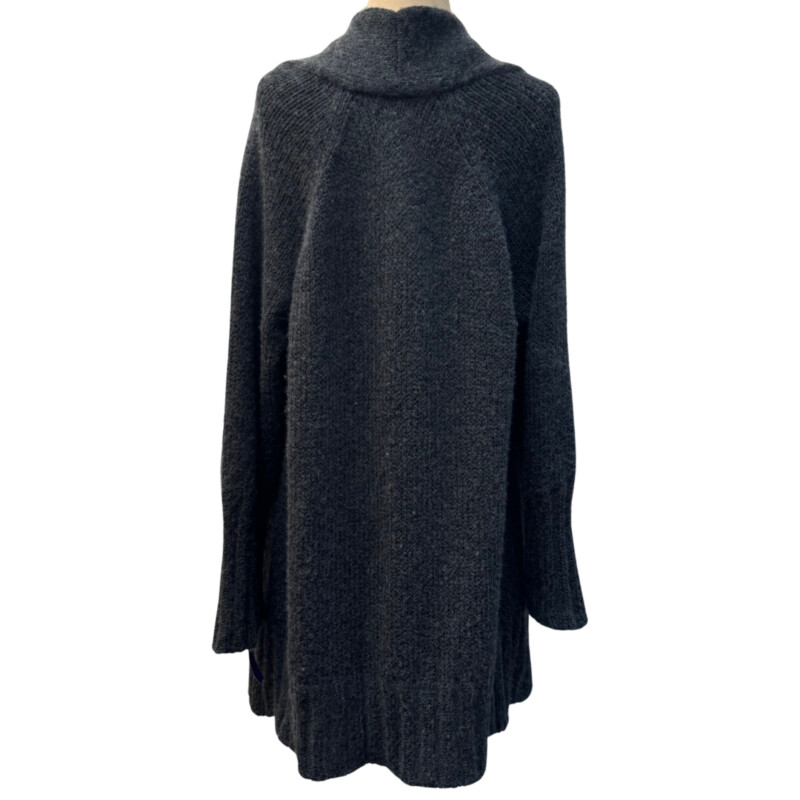 NEW Eileen Fisher Cocoon Cardigan<br />
Limited Edition<br />
60% Merino Wool 25% Cashmere 15% Silk<br />
Color: Dark Gray<br />
Size: Large<br />
Retails for $898