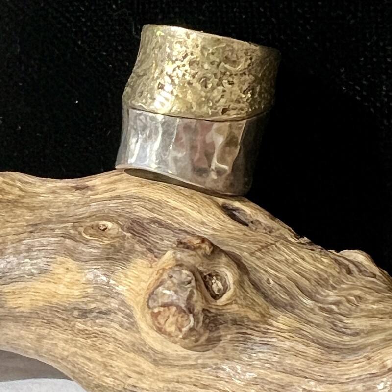 Sterling & brass ring