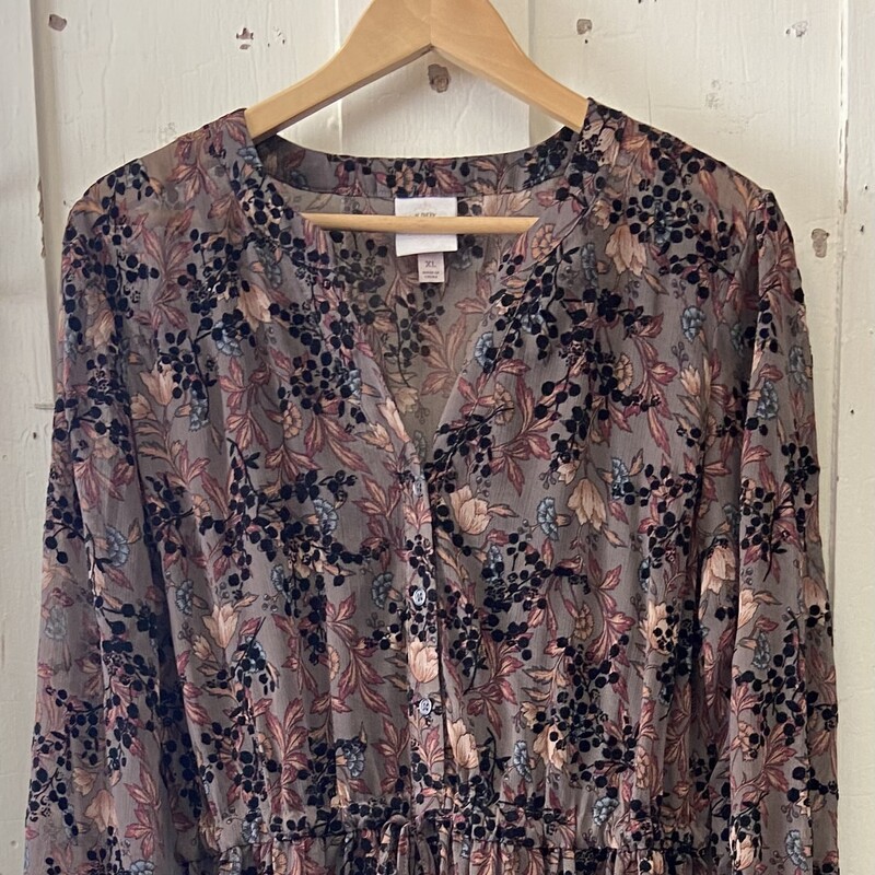 Bw/bk/rst Floral Dress