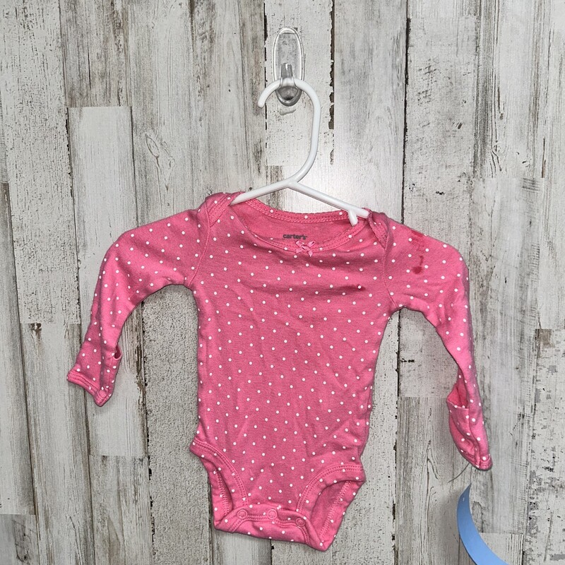 NB Pink Dotted Onesie