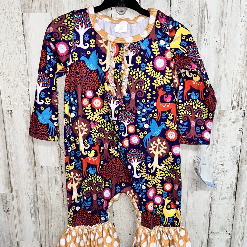 3/6M Purple Deer Romper