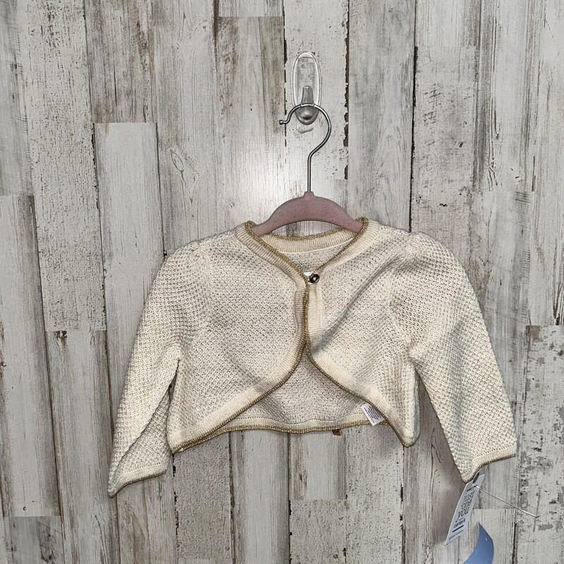 NEW 6M Tan Glitter Cardig, Tan, Size: Girl 6-12m