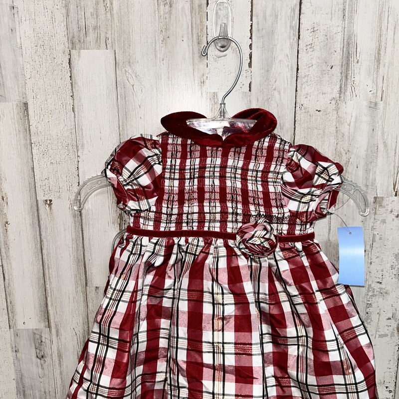 6/9M 2pc Red Plaid Dress