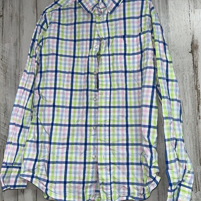 10/12 Green Plaid Button