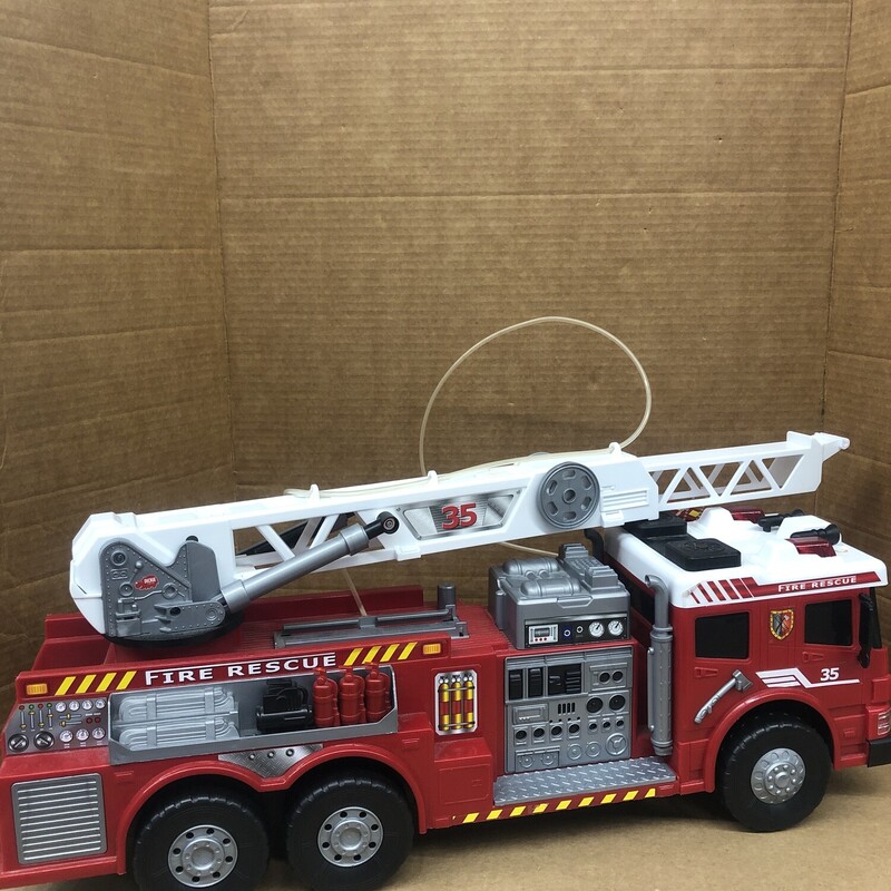 Dickie Toys, AS IS, Size: Vehicle

sounds and lights work, but bucket on ladder is missing a piece