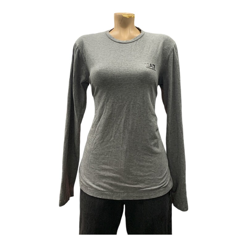 Emporio Armani Top LS, Grey, Size: M