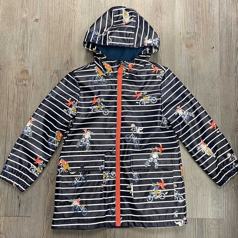 Joules Fleece Rain Jacket, Navy Stripe, Size: 6Y
NEW with Tags