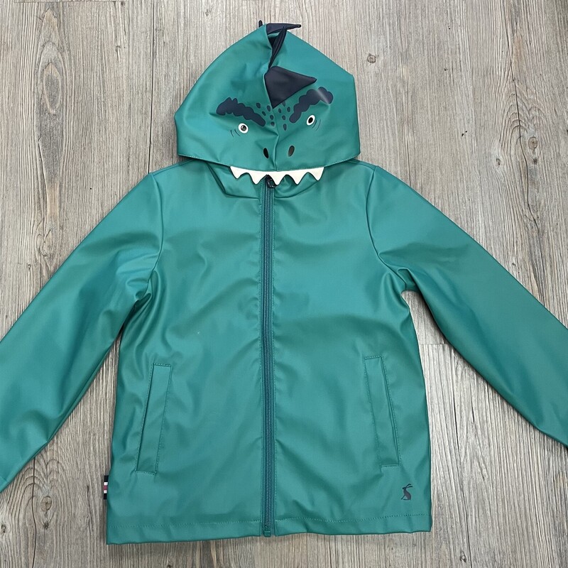 Joules Cotton Lined Jacket, Green Dino, Size: 4Y
New with Tags