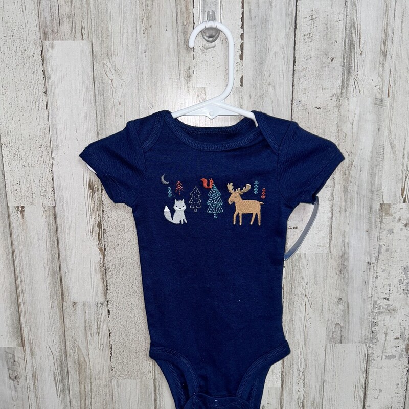 3M Navy Moose Onesie