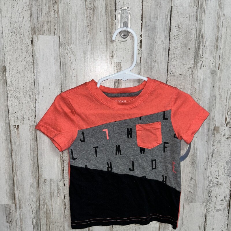 12M Colorblock Pocket Tee, Grey, Size: Boy 12-24m