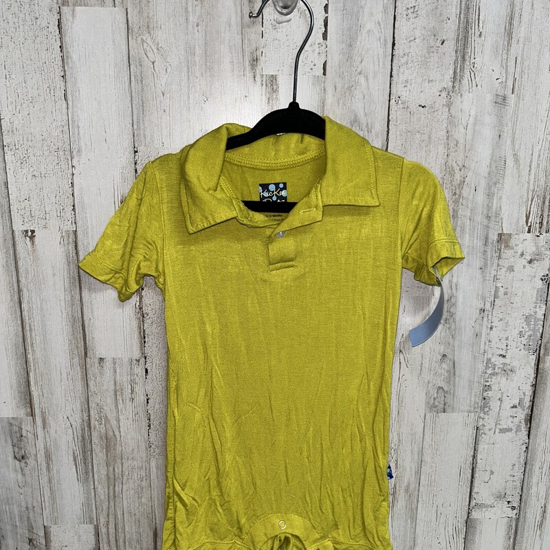 6/12M Lime Button Romper