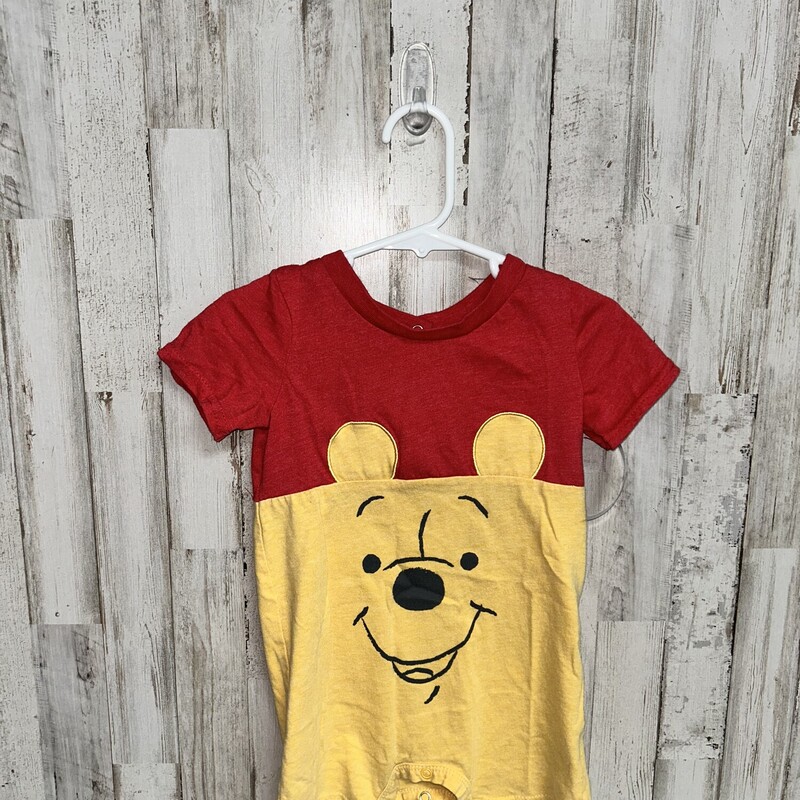 24M Winnie The Pooh Rompe, Red, Size: Boy 12-24m