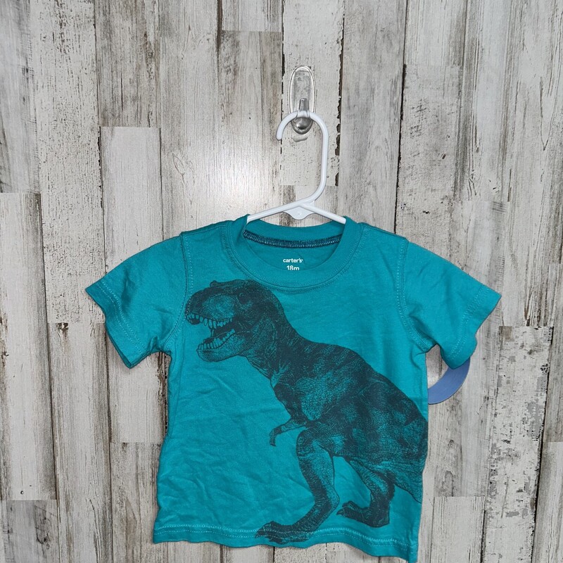 18M Teal Dino Tee, Teal, Size: Boy 12-24m