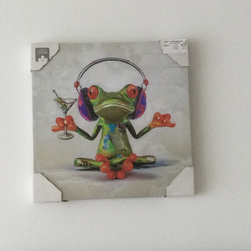 Tree Frog Canvas,
Multi,
Size: 14 X 14 In