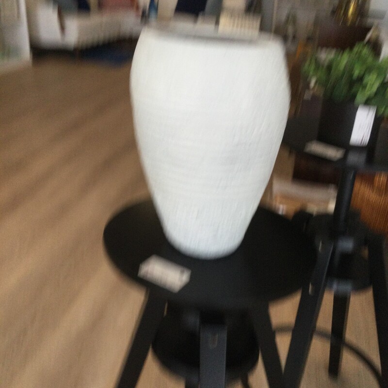 Large Stone Vase,
White,
Size: 11 X 8 In